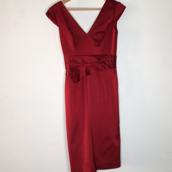karen millen red satin dress KAREN MILLEN RED MAGIC